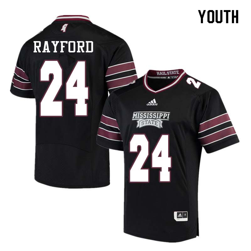 Youth #24 Chris Rayford Mississippi State Bulldogs College Football Jerseys Sale-Black